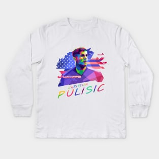 CHRISTIAN PULISIC WPAP Kids Long Sleeve T-Shirt